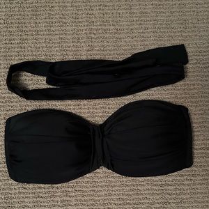 H2OH Ultimate Underwire Bandeau bikini top - black - sz C cup